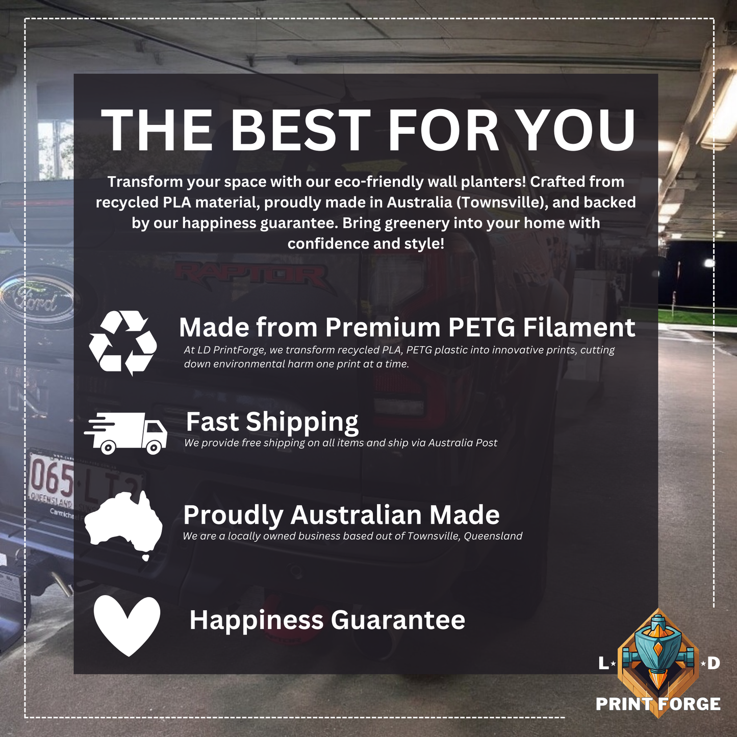 Raptor Tailgate Emblem Inserts – Fits 2024–2025 Ranger Raptor | 3-Piece Kit