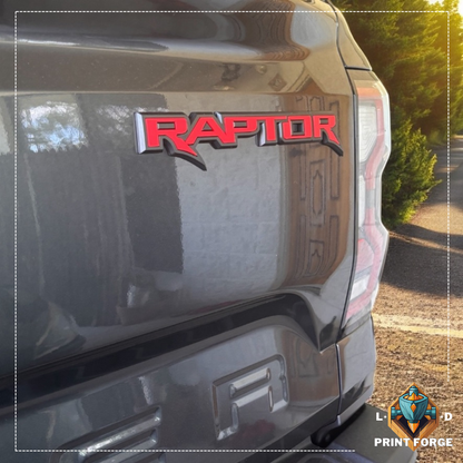 Raptor Tailgate Emblem Inserts – Fits 2024–2025 Ranger Raptor | 3-Piece Kit