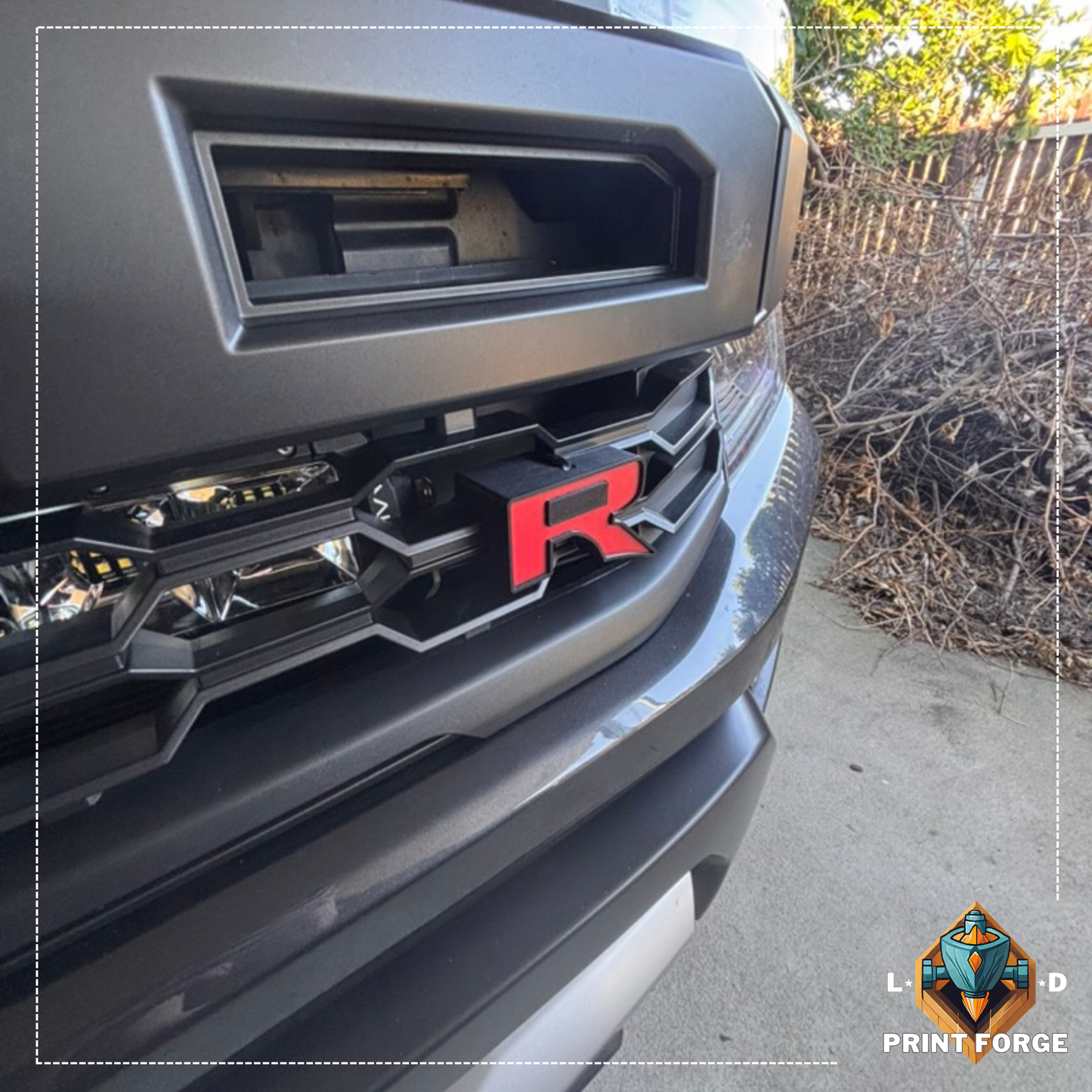 Custom Contoured Raptor "R" Grille Badge – Next-Gen Ranger (Aftermarket)