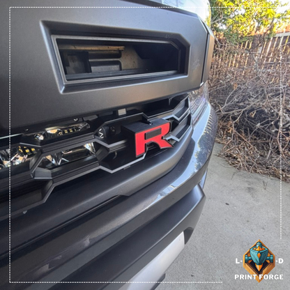 Custom Contoured Raptor "R" Grille Badge – Next-Gen Ranger (Aftermarket)