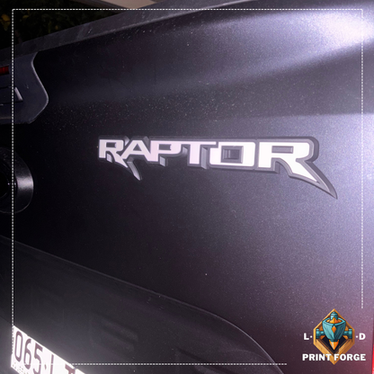 Raptor Tailgate Emblem Inserts – Fits 2024–2025 Ranger Raptor | 3-Piece Kit