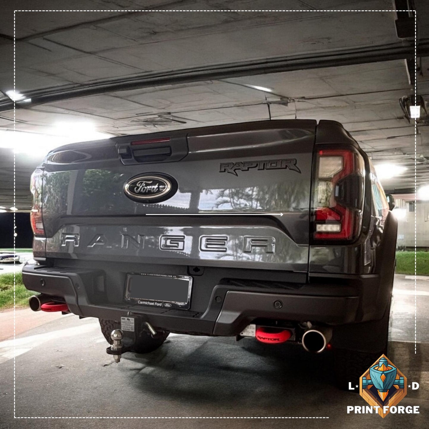 NextGen Ford Ranger Raptor Back Tow Hook Accent Covers for Round Hooks | Ford Accessories and Parts |  Tow Hook Covers for Ranger Raptor |