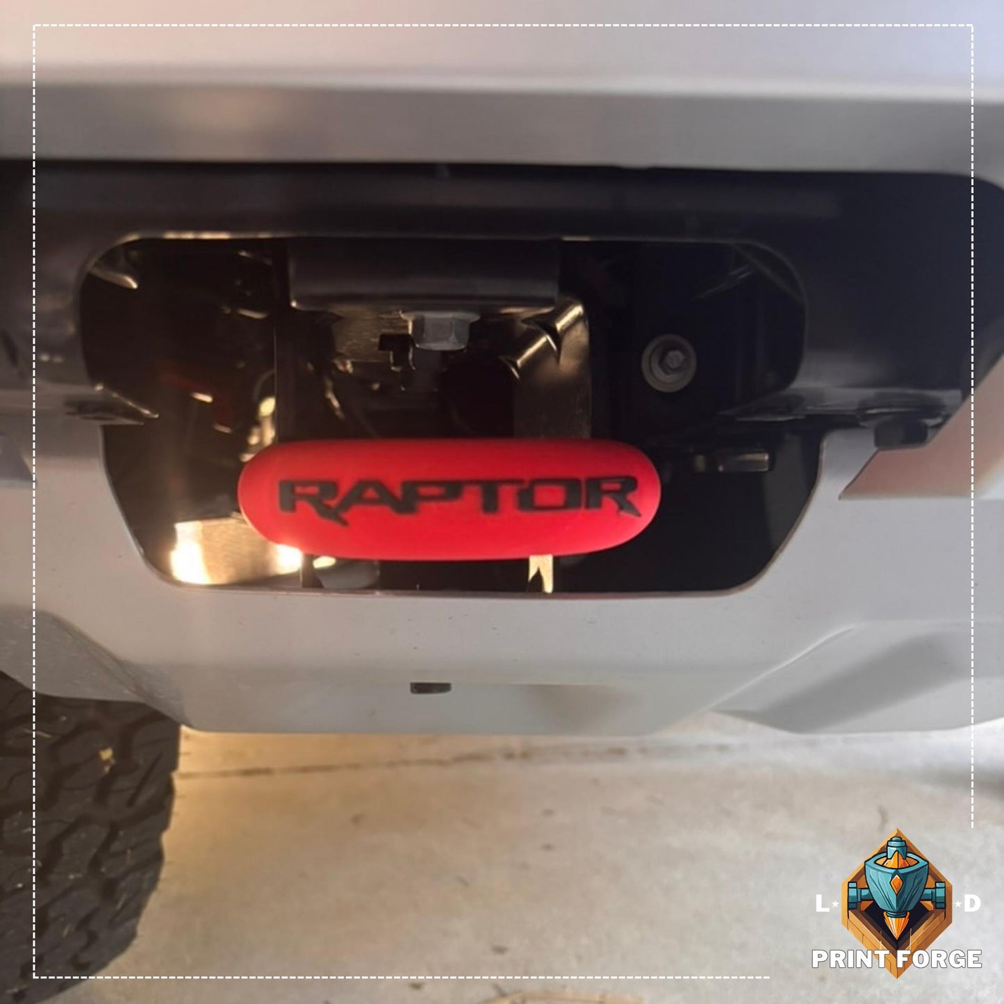 Premium Front "Raptor" Text NextGen Ford Ranger Raptor Tow Hook Accent Covers for Round Hooks | Ford Accessories and Parts |  Wildtrak