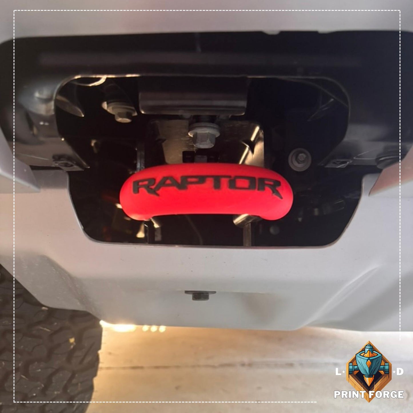 Premium Front "Raptor" Text NextGen Ford Ranger Raptor Tow Hook Accent Covers for Round Hooks | Ford Accessories and Parts |  Wildtrak
