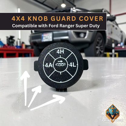 4x4 Mode Selector Guard Compatible with Ford Ranger Super Duty | Anti-Bump Dial Protector | Interior Trim Accessory